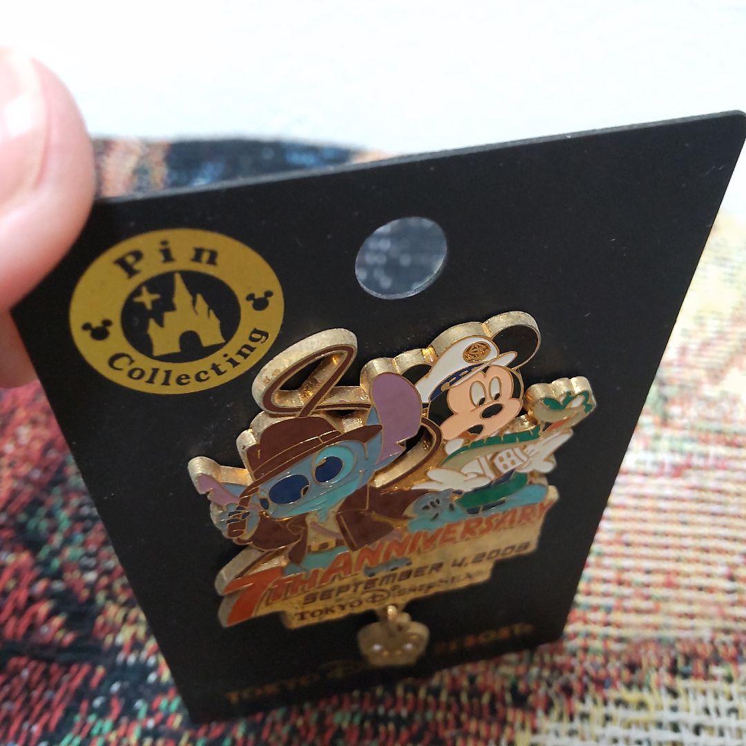 ディズニーシー 7周年 ピンバッジ ミッキー スティッチ TDS ピンバッチ