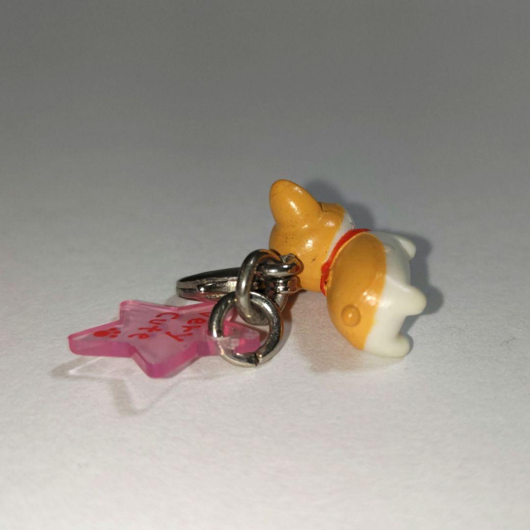 当時物】わんわんわんこ ファスナーホルダー コーギー チャーム 平成