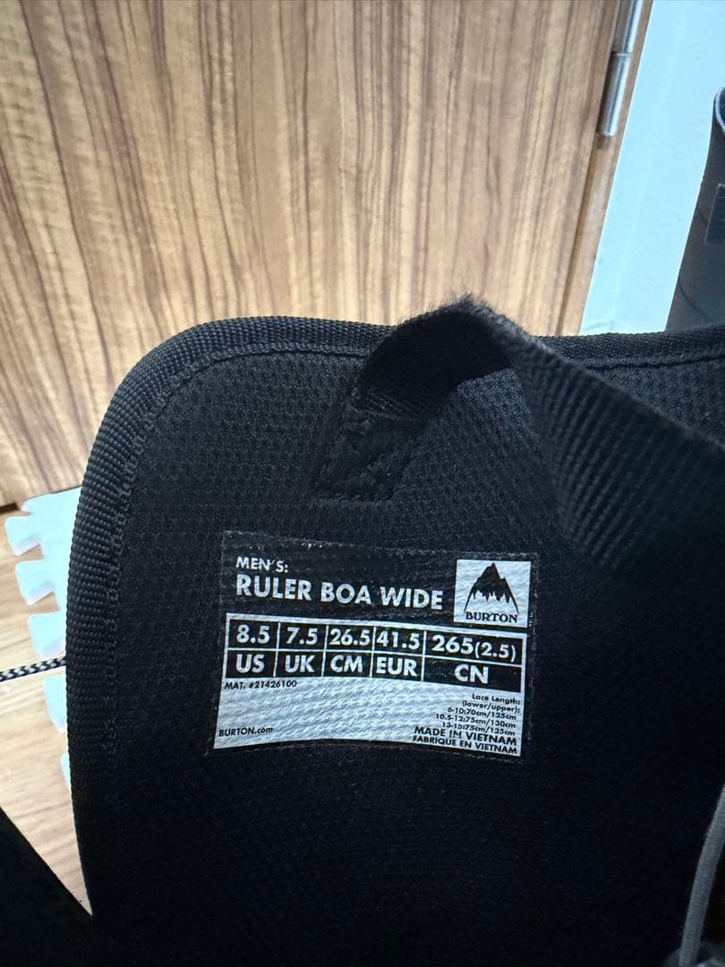 【極美品】Burton ルーラー BOA ワイド スノーボードブーツ　26.5