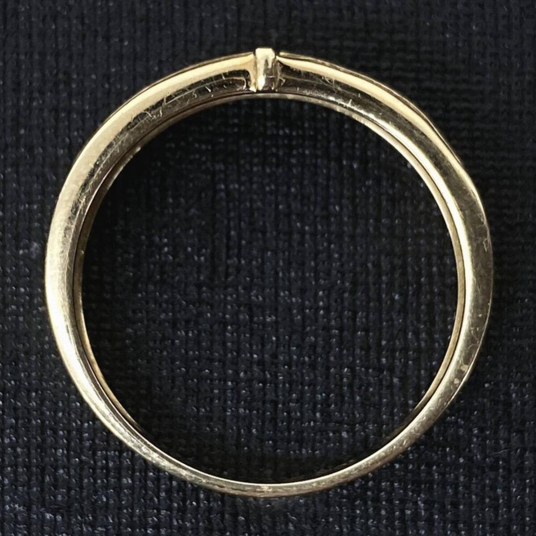 AVALANCHE 10K ゴールド ジルコニア クロス デザインリング 17号