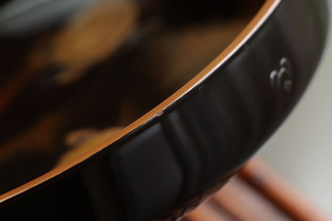 茶道具 古い食籠 雪輪に梅 亀 金蒔絵 闇蒔絵 木製 菓子器 梨子