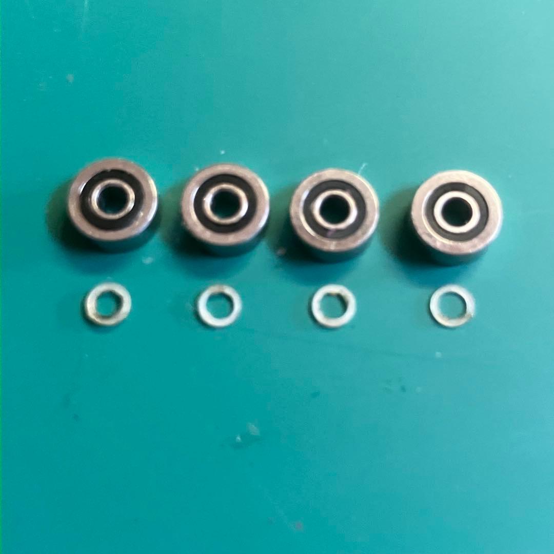 ① ミニ四駆 TAMIYA 旧620ベアリング（4個） スペーサー(4個)