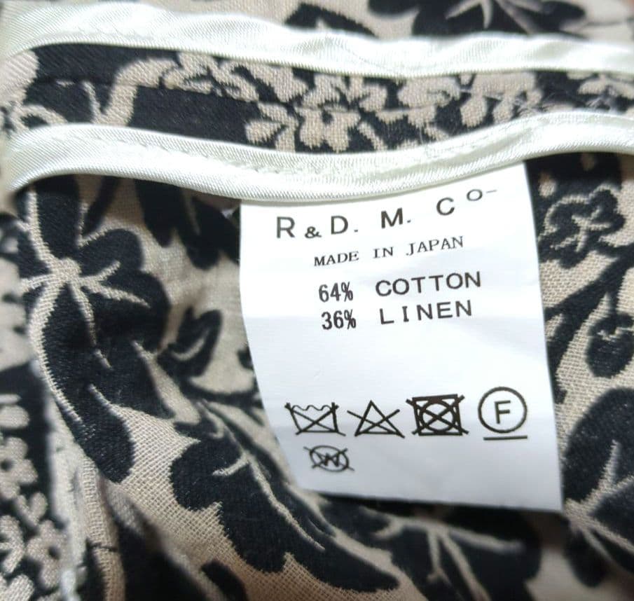 R& D.M.Co- コットンリネンジャガード ワイルドベリーギャザースカート