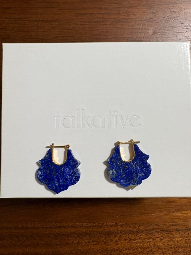 TALKATIVE トーカティブ クレスト ピアス ロータス ラピスラズリ
