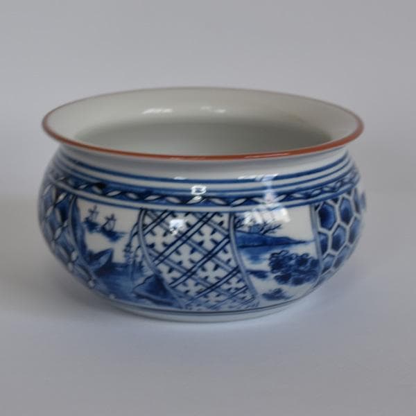 煎茶道 みずこぼし染付建水05