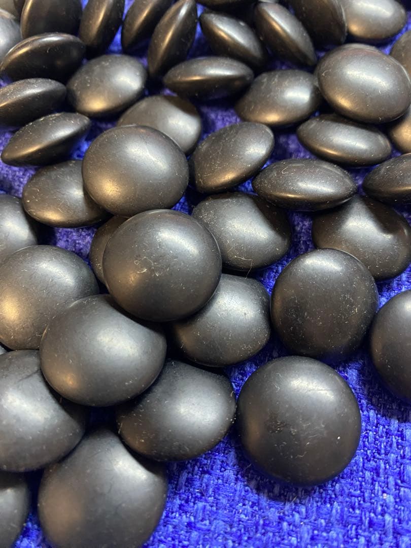 希少 蛤碁石 那智石 180粒ずつ　木箱付