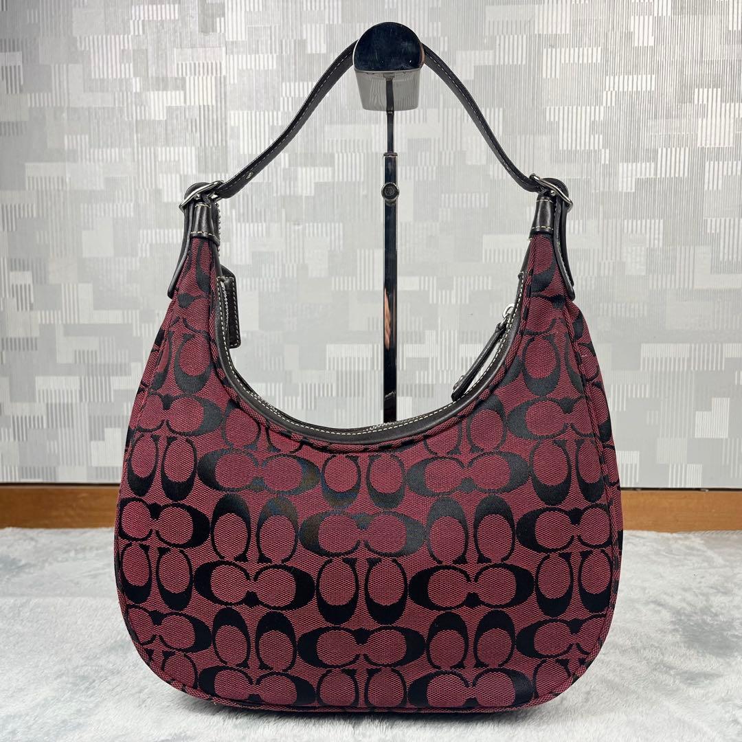 バッグ Vintage Coach Hobo Signature Red