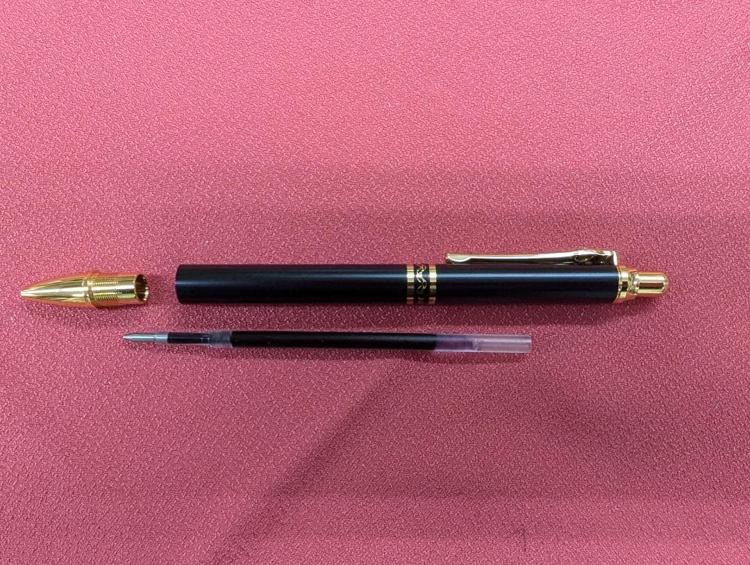 PLATINUM 100本 菊の御紋エンブレム ノック式ボールペン 黒