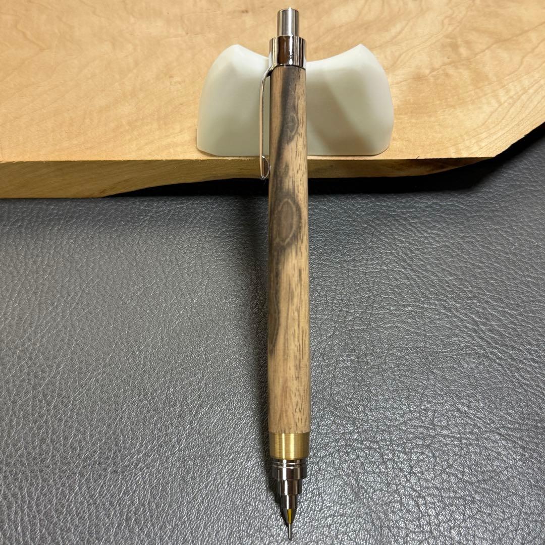 161黒柿　木製シャーペン　最強低重心　真鍮　無塗装