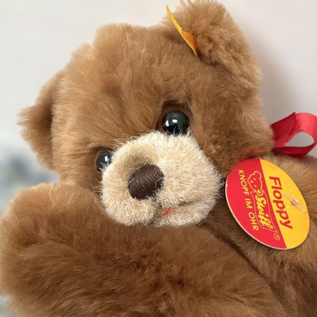 タグ付　シュタイフ　Floppy Bear ぬいぐるみ　寝そべり　テディベア