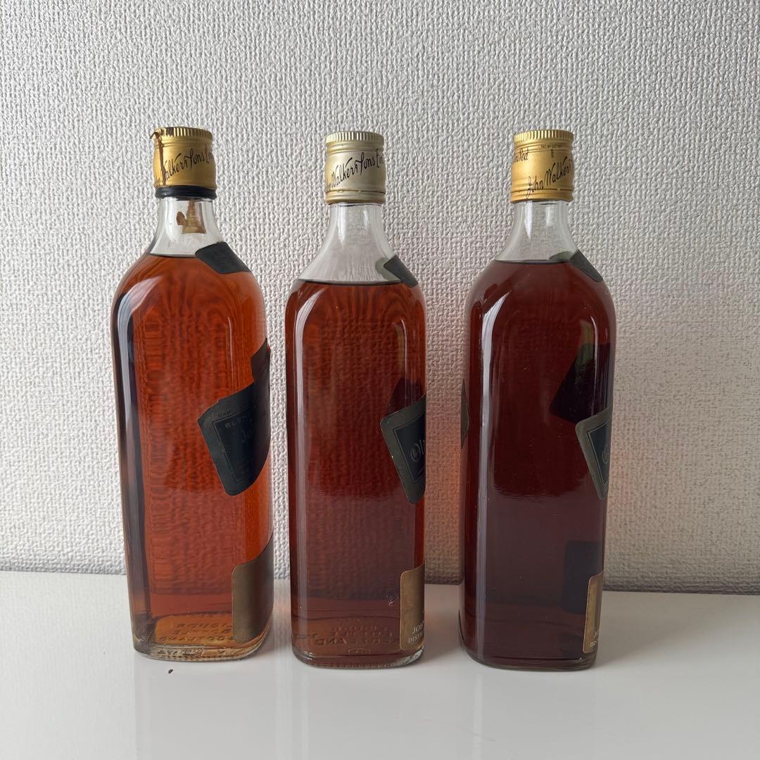 未開封 Johnnie Walker Black Label 白紋章 古酒 3本