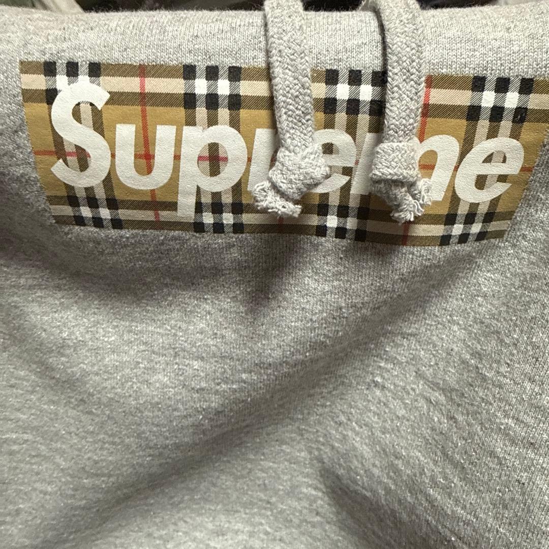 トップス Supreme Burberry Box Logo Hooded M