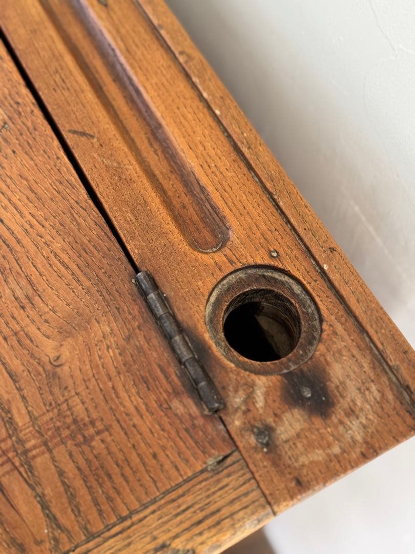 1900s初期フランスアンティーク 2人掛け スクールデスク