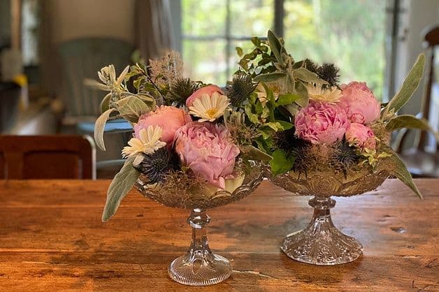 アンティーク美品 1940〜1950年代 イギリス ガラス製 コンポート