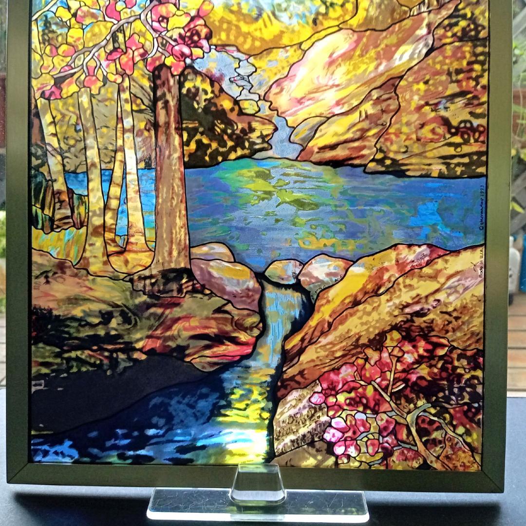ルイスCティファニー ステンドグラスLandscape秋の風景グラスマスターズ社