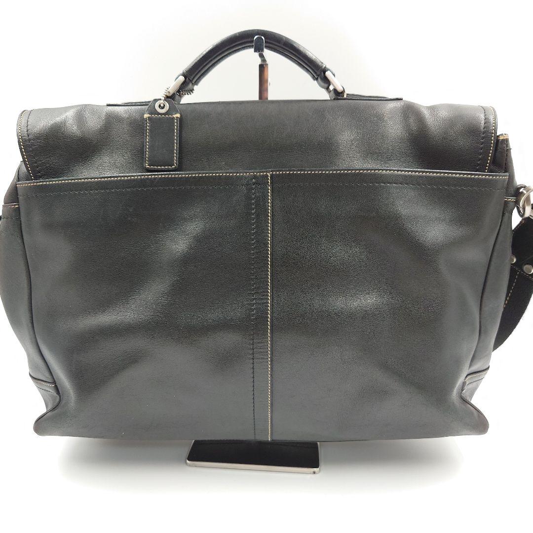 COACH オールドコーチ ビジネスバッグ 2way レザー 黒 トンプソン