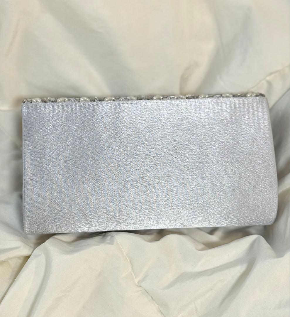 【ほぼ未使用品】シルバー/パーティーバッグ/結婚式/お呼ばれ【美品】即日発送可