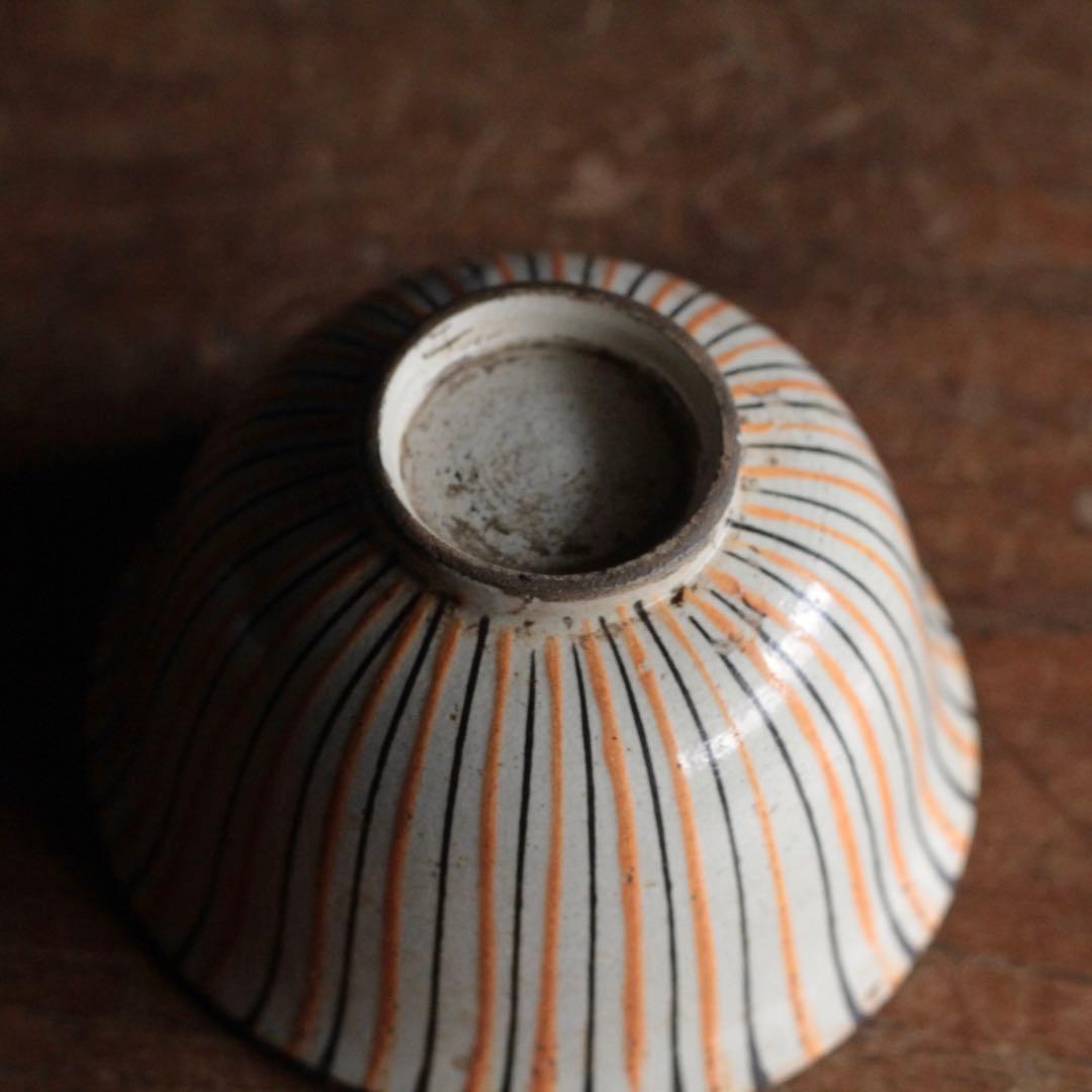 瀬戸 麦藁手 茶碗 江戸後期 茶道具 古美術 古道具 アンティーク