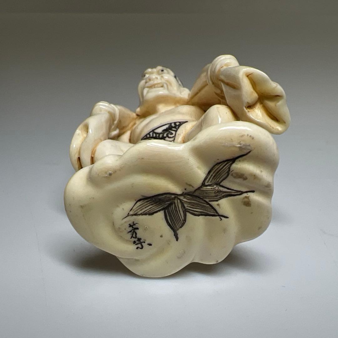 極上和彫 風神根付 27g 東Y8-0109☆2Fトヒト - メルカリ