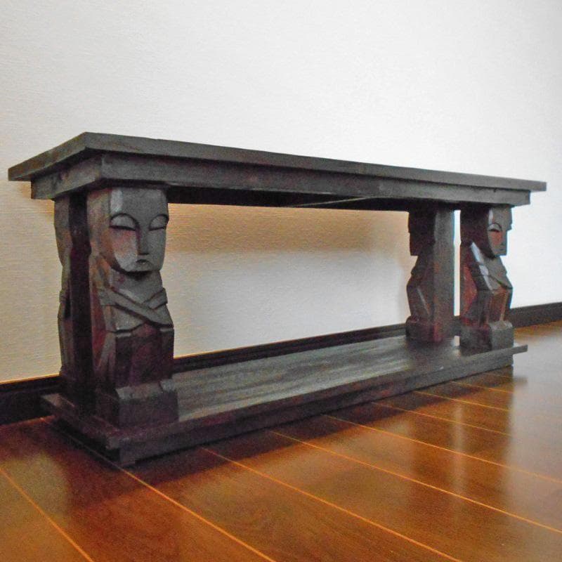 アジアン家具 バリ家具 花柄模様 ロータイプ TVボード TV台 テレビ台