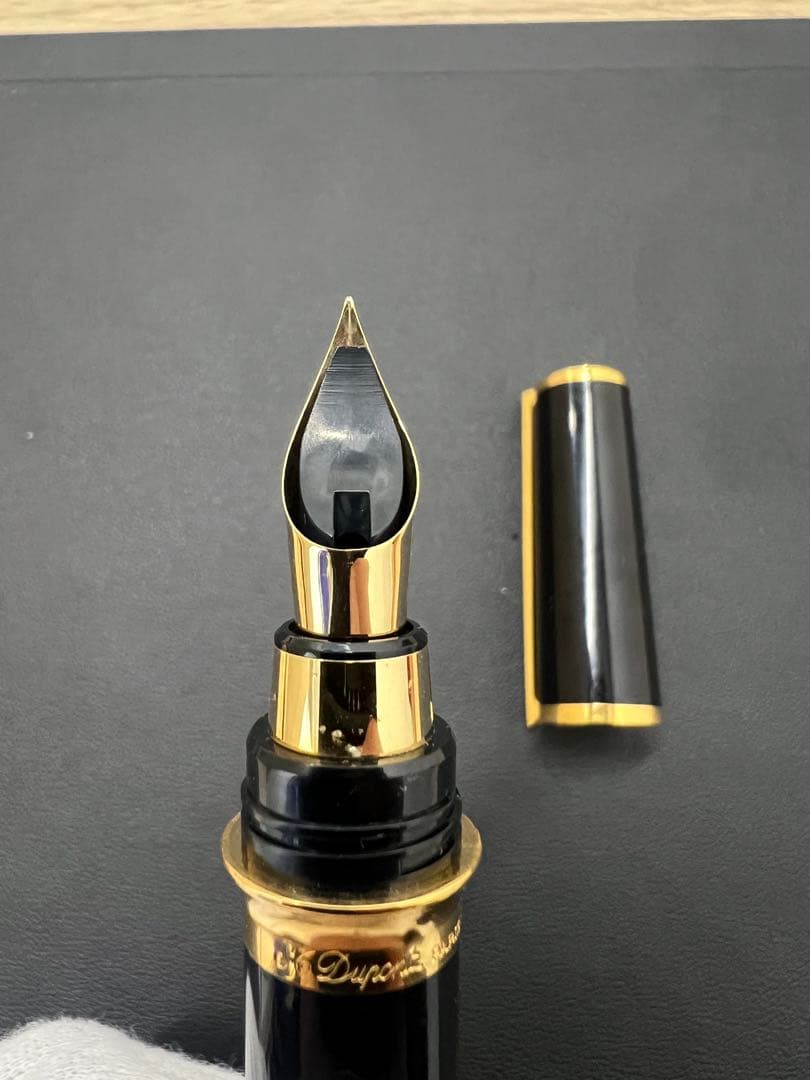 美品]高級万年筆 18金ペン先 黒