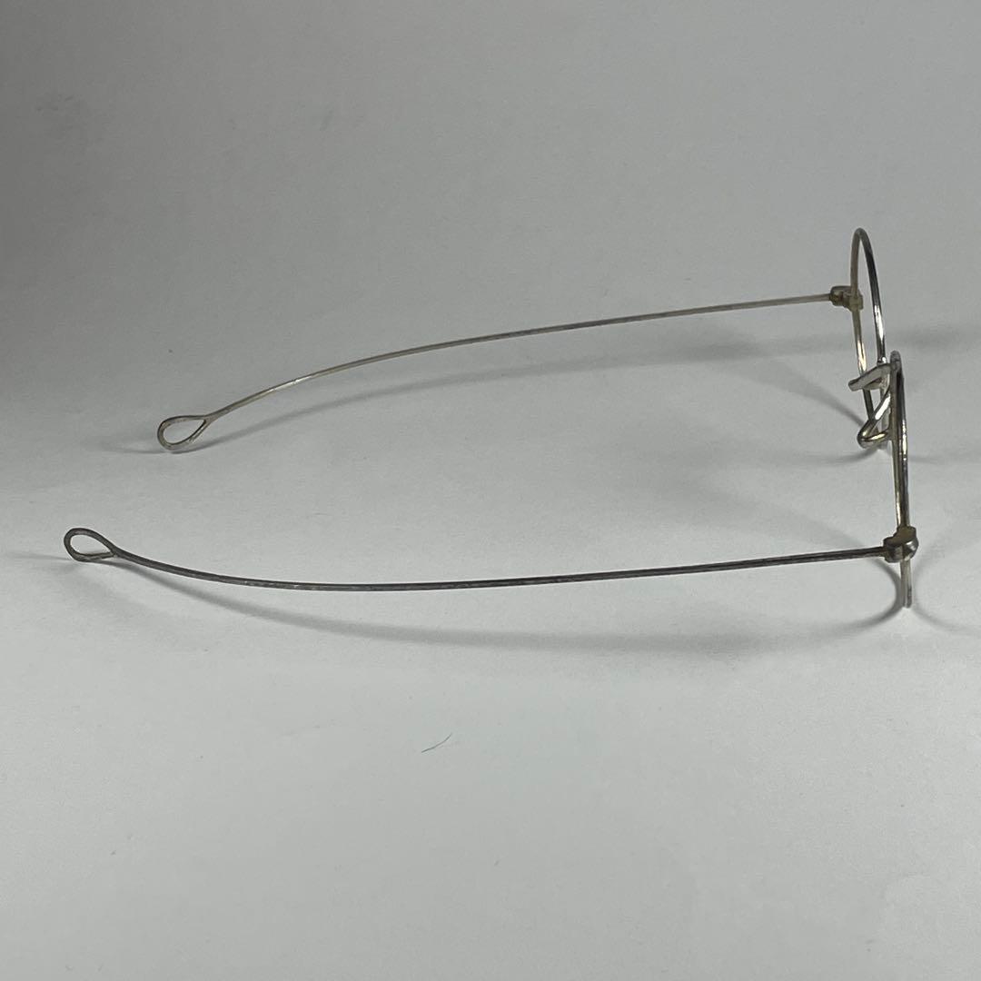 1860s フレンチアンティーク メタル 丸眼鏡 イタリア スカルテンプル