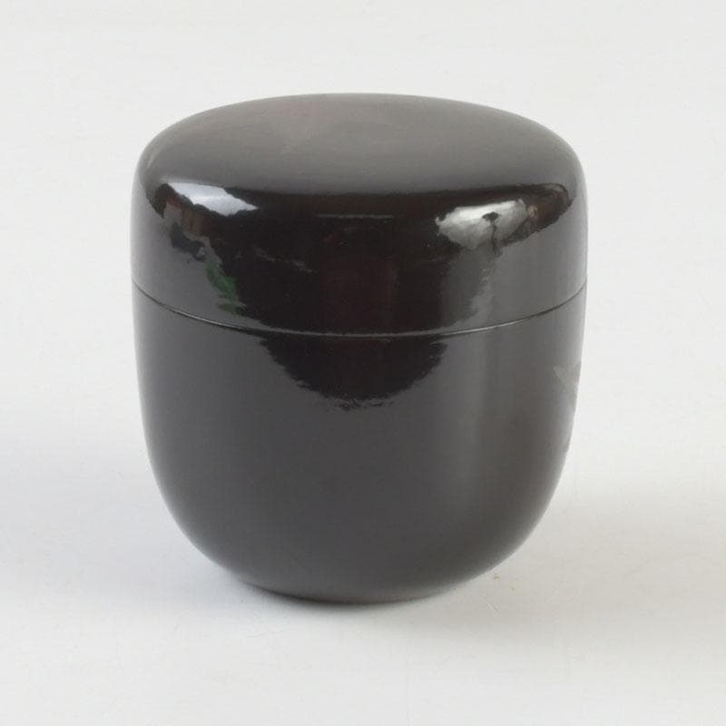 茶道具 漆匠 前端春斉作 黒一閑 雲錦 桜紅葉蒔絵 大棗 共