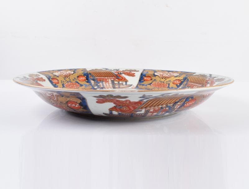 Evan 様専用元禄伊万里 錦手金彩花草文盤 飾皿 直径41cm V