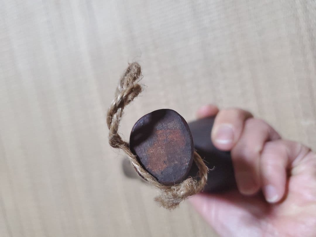 李朝古道具】李朝木器 餅の印章