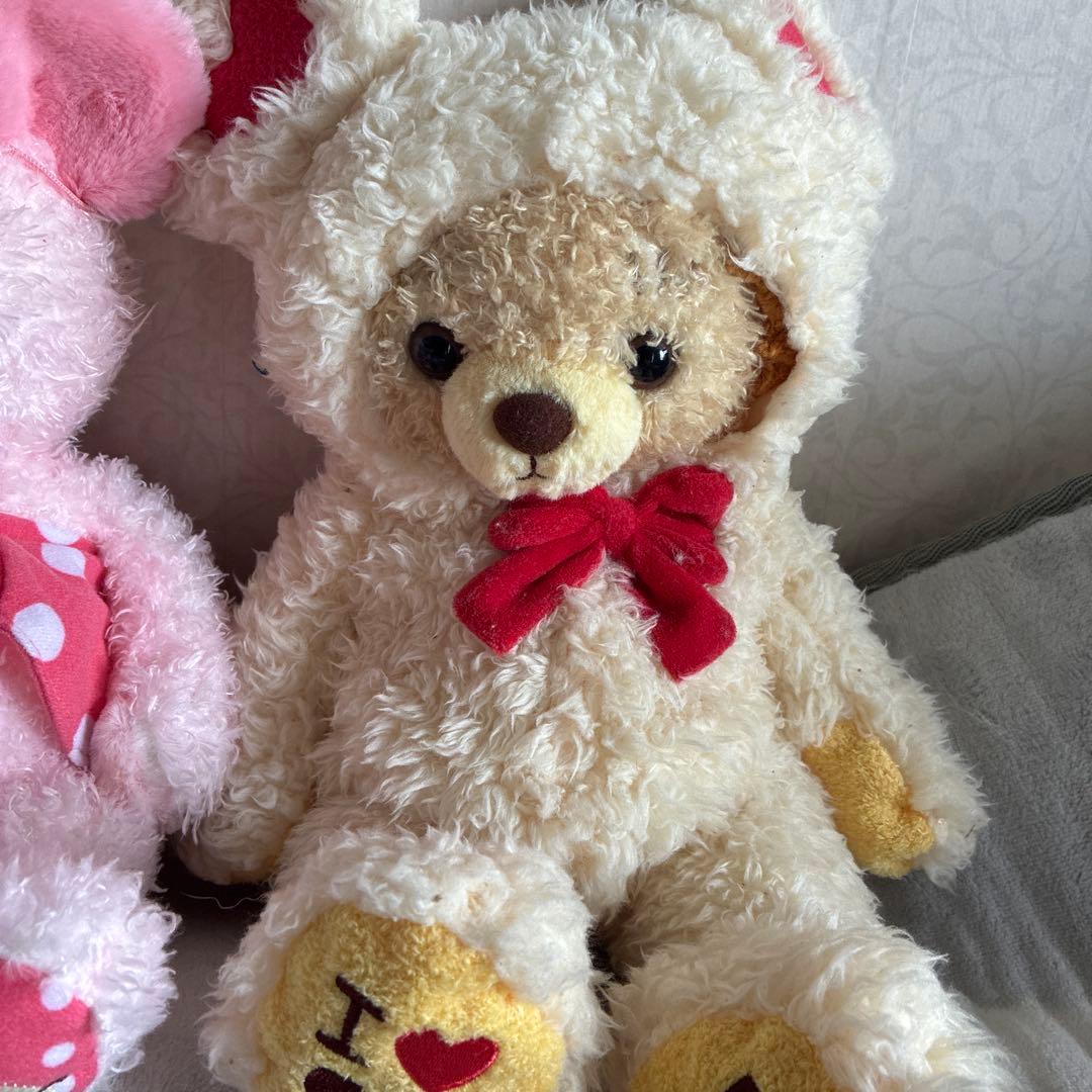 カドリーベア　熊　ディズニー　ミニー　ぬいぐるみ　Ｍサイズ　2体　クリスマス
