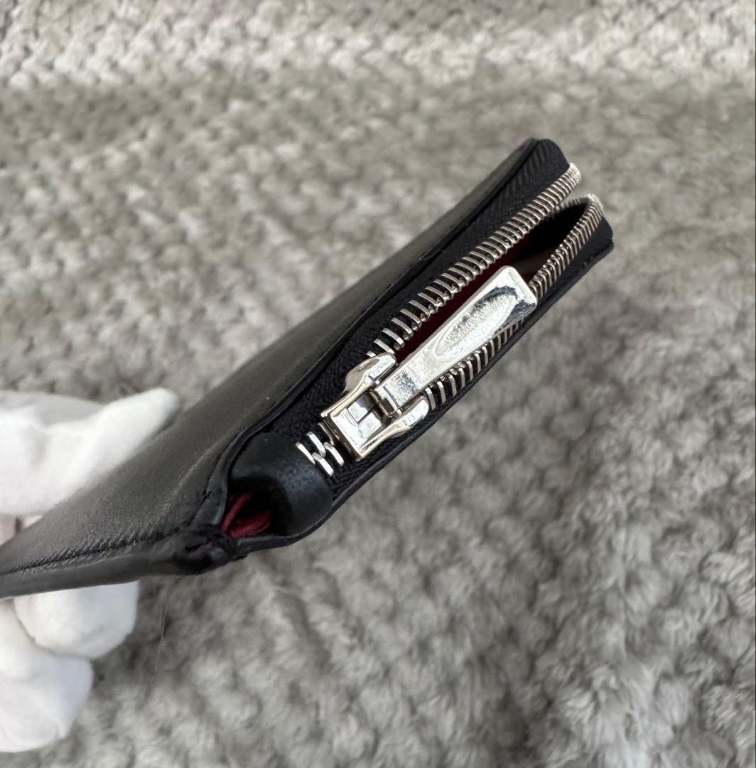 《未使用品》J&M DAVIDSON L字ファスナー コンパクト財布　ブラック