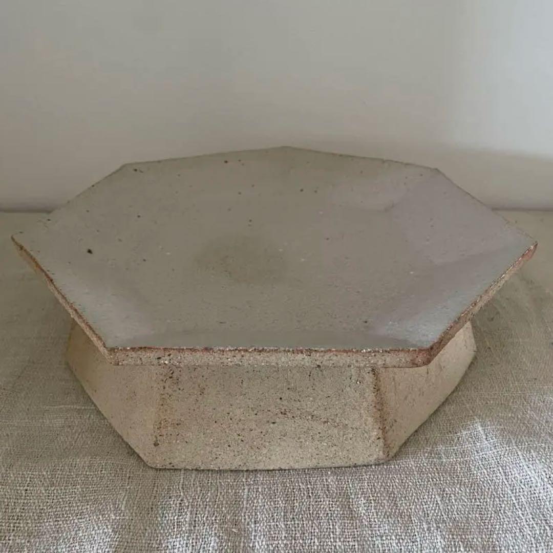 沖縄 大嶺實清 2000年前後作品 七角形台付き皿
