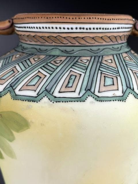 超大型・訳アリ】オールドノリタケ 約31．5㎝ 花紋盛上げ花瓶