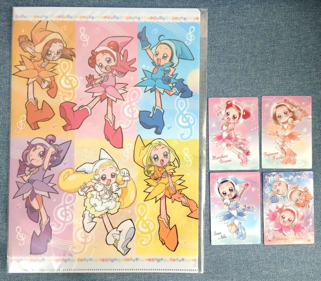 おジャ魔女どれみ クリアファイル1枚とカード4枚セット - メルカリ