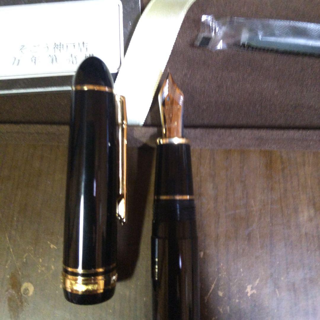 赤字覚悟 PLATINUM 万年筆 黒 金メッキ