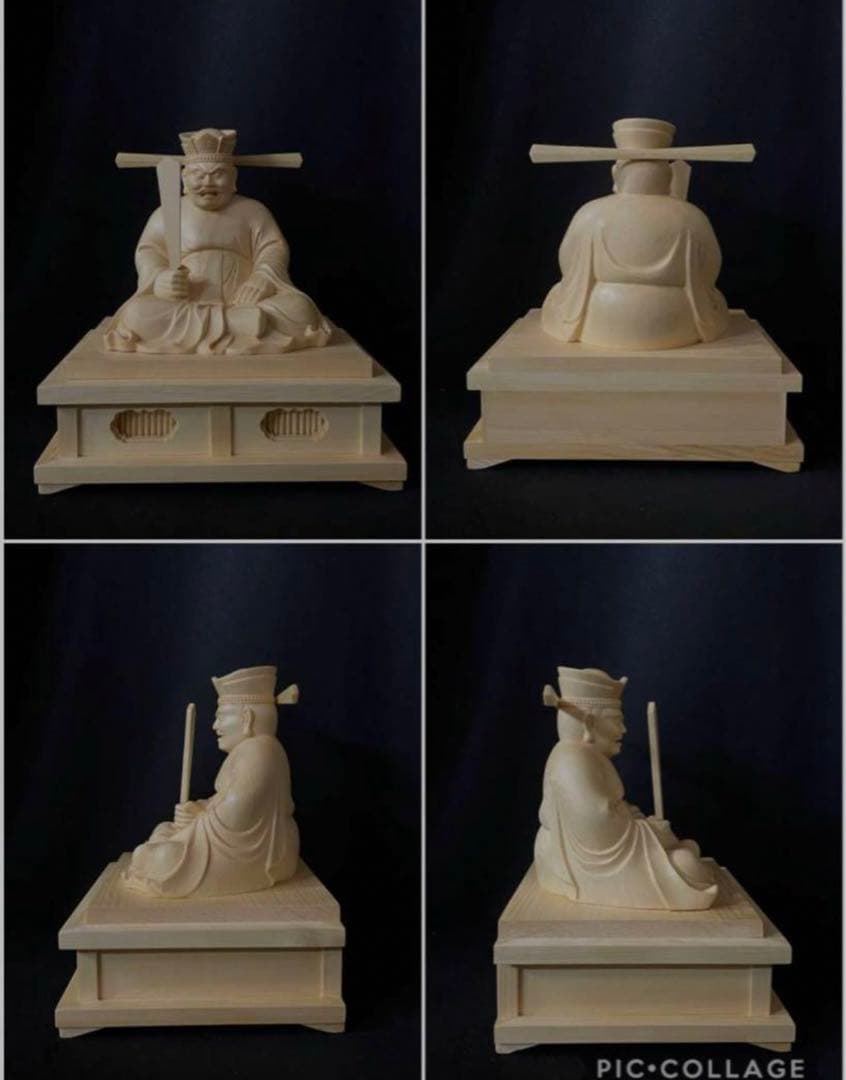 井波彫刻 総檜材 仏教工芸品 木彫仏像 仏師手仕上げ品 地獄の