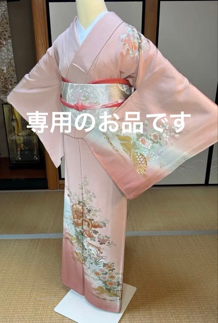 フォーマル4点フルセット 正絹訪問着　袋帯　帯締め帯揚げ 楽天市場】訪問着 セット 正絹 仕立て上がり 4点セット フリーサイズ