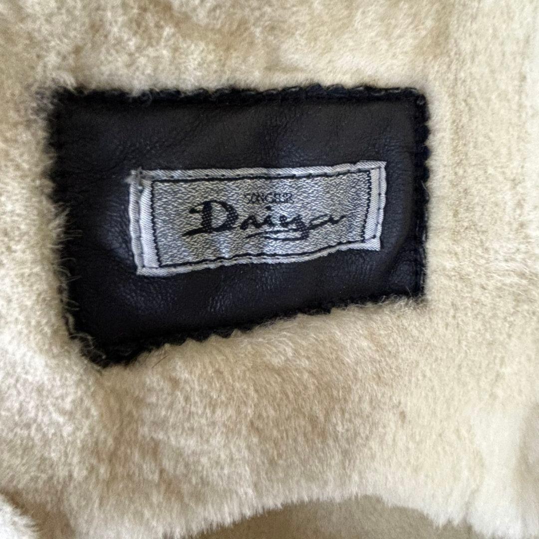 Daiya リアルムートン ナッパレザー　ブラック/クリーム コート