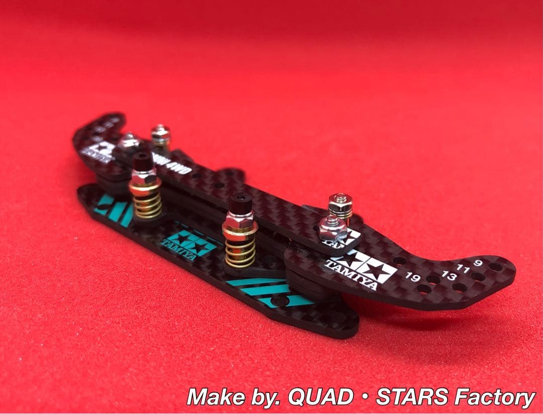 【ミニ四駆パーツ】2軸ATピボットバンパー　2022カーボン【シルバーVer.】