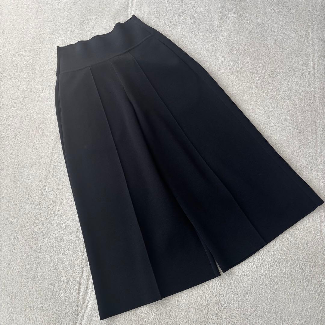 美品 FOXEY NEWYORK ニットパンツ ワイド ガウチョ 38 黒 楽天市場