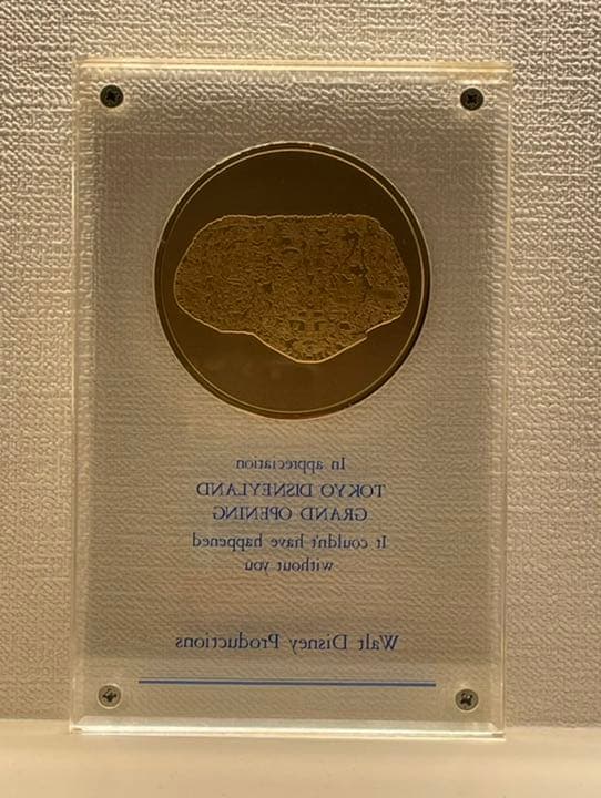 東京ディズニーランド 関係者向け 開園記念メダル  非売品