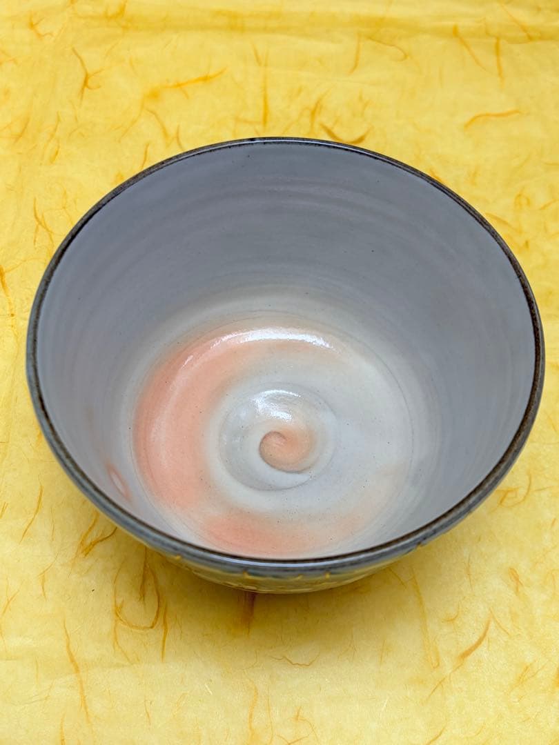 抹茶茶碗 桃の節句 雛祭り 橋本紫雲 乾山写 共箱付 陶歴栞付 茶道具 裏