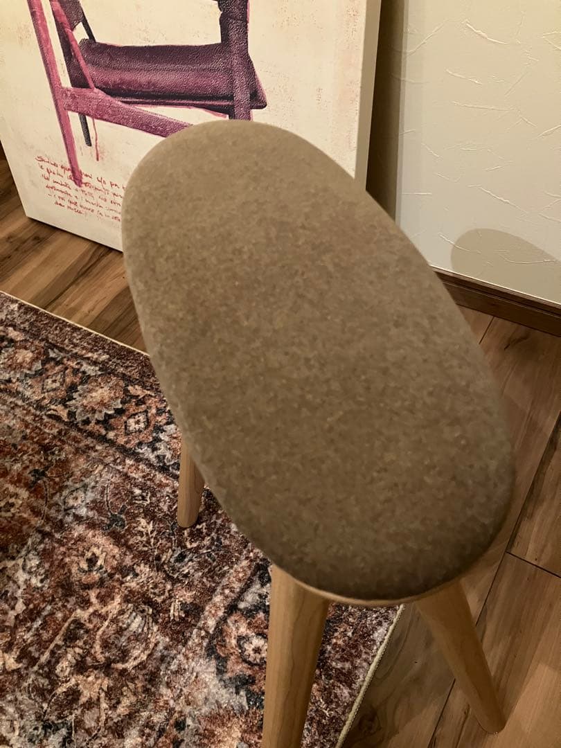 【極美品・完品】ナガノインテリア スツール 木製 コッペスツール