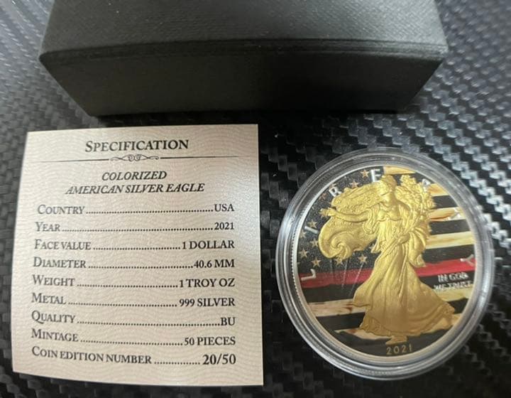 アウトレット 2021 アメリカン イーグル リバティ 銀貨 5枚◇「2021年