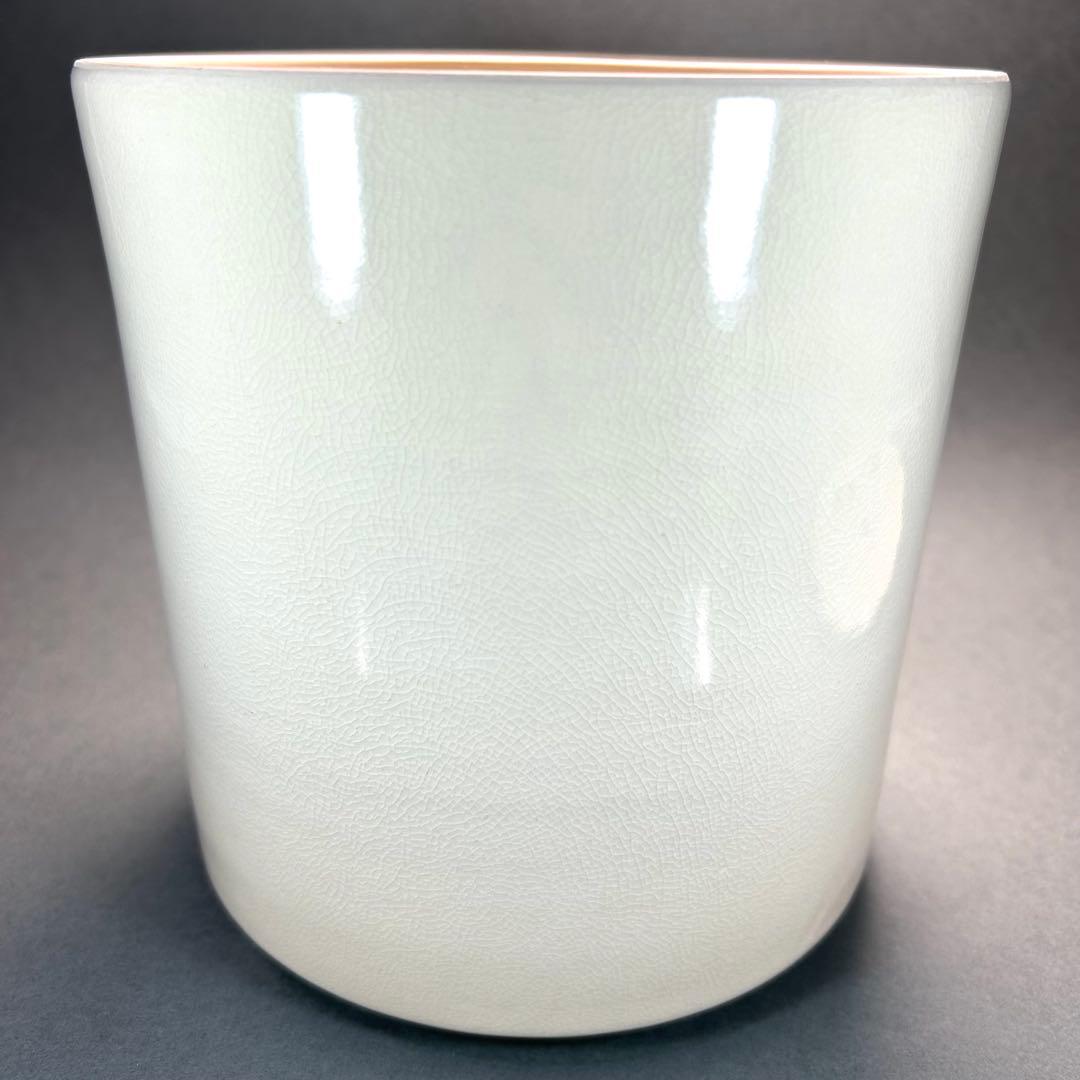 水指 『手塚大示 仁清写 松鶴絵曲形』 即中斎好写 桃山窯 茶道具 共箱