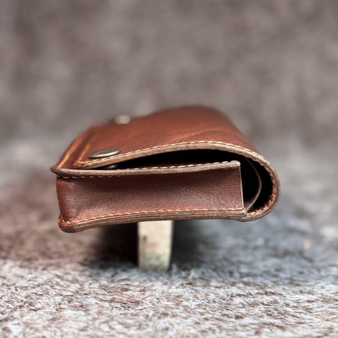 ◎至福の一服を楽しむための二つ折りオイルヌメ革シャグポーチ◎