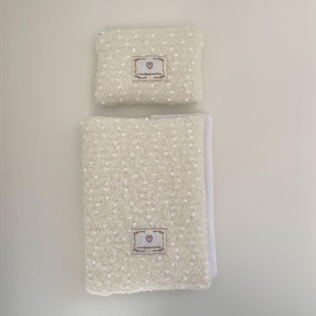 早い者勝ち　韓国　バインダー　カバー　貯金　現金管理　アイボリー　ミニポーチ