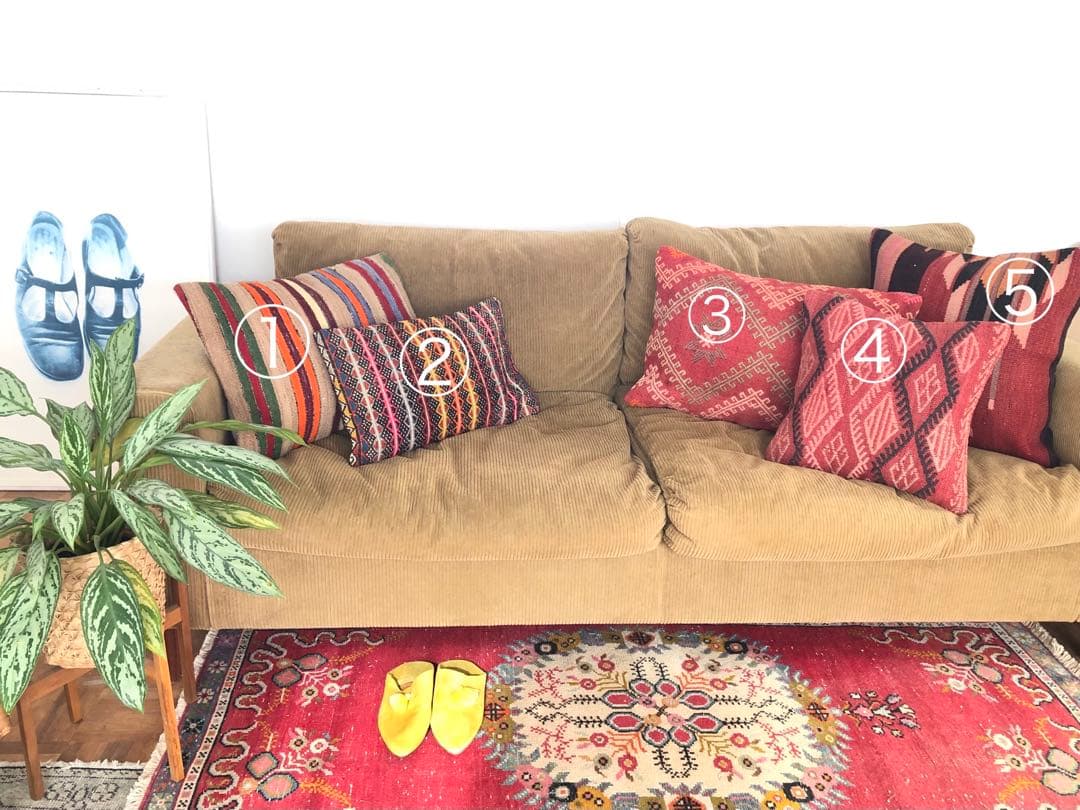 ✧momo❤︎様用✧【魅惑のred系】オールドキリム クッションカバー