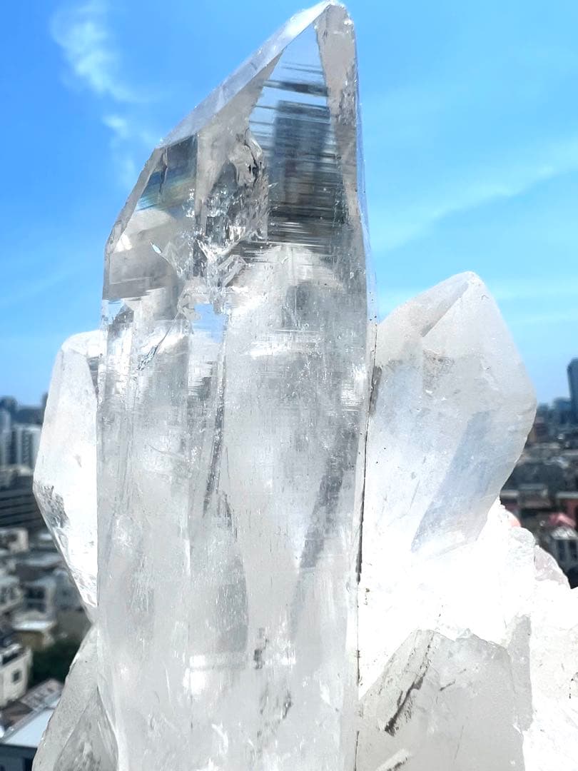 美✨1.3kg!希少✨AAAAA 宝石質 マニハール水晶 ✨大天使ミカエルの神殿