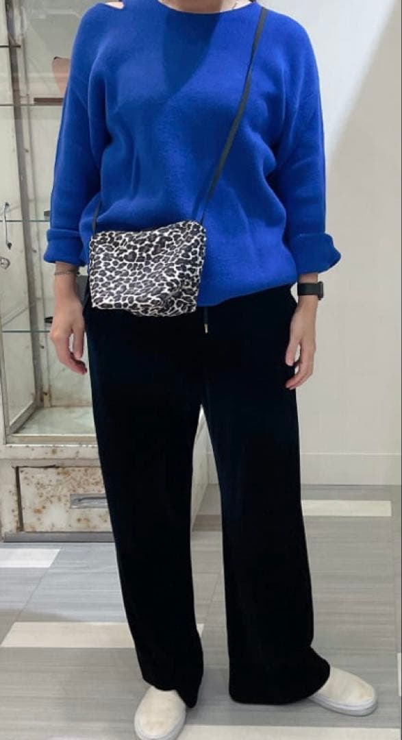 【美品】エルベシャプリエ　2885F パンサーブラン　ポシェット　Sサイズ　白黒